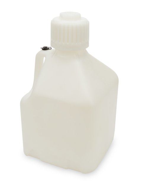 Utility Jug - 3 gal - 9.5 x 9.5 x 16 in Tall - Gasket Seal Cap - Flip-Up Vent - Square - Plastic - White - Each