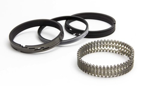 Piston Rings - Performance - 4.372 in Bore - Drop In - 5/64 x 5/64 x 3/16 in Thick - Standard Tension - Steel - Moly - 8-Cylinder - Kit