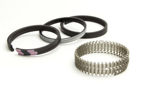 Piston Rings - Hellfire - 4.500 in Bore - File Fit - 1/16 x 1/16 x 3/16 in Thick - Standard Tension - Ductile Iron - Natural - 8-Cylinder - Kit