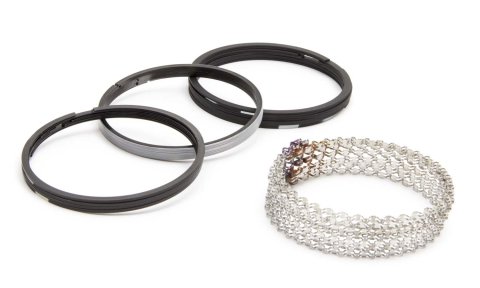 Piston Rings - Hellfire - 4.600 in Bore - File Fit - 0.047 in x 0.047 in x 3.0 mm Thick - Standard Tension - Ductile Iron - Natural - 8-Cylinder - Kit