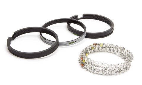 Piston Rings - Speed Pro Claimer Series - 4.030 in Bore - Drop In - 1/16 x 1/16 x 3/16 in Thick - Standard Tension - Cast Iron - Natural - 8-Cylinder - Kit