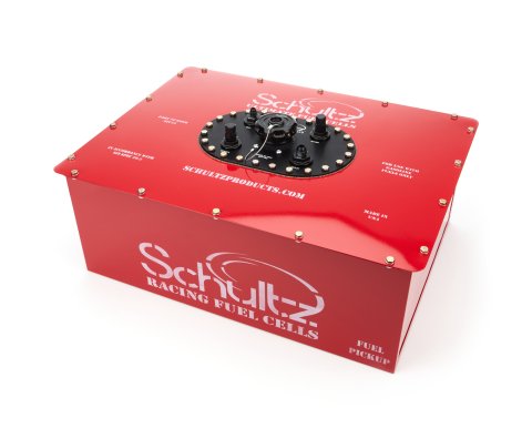 Fuel Cell - Ultimate Series - 15 gal - 24.5 in Wide x 17.75 in Deep - 9.5 in Tall - 8 AN Male Outlet - 6 AN Return - 6 AN Vent - Steel - Red Powder Co