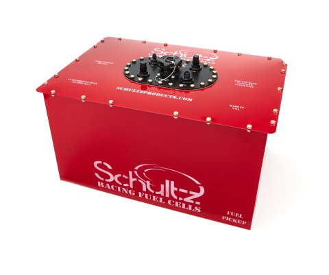 Fuel Cell - Ultimate Series - 22 gal - 25 in Wide x 16.88 in Deep - 13.75 in Tall - 8 AN Male Outlet - 6 AN Return - 6 AN Vent - Steel - Red Powder Co