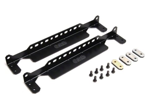 Fluid Cooler Mount Kit - Brackets / Hardware - Aluminum - Black Anodized - Setrab 6 Series Fluid Coolers - Kit