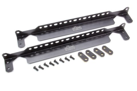 Fluid Cooler Mount Kit - Brackets / Hardware - Aluminum - Black Anodized - Setrab 9 Series Fluid Coolers - Kit