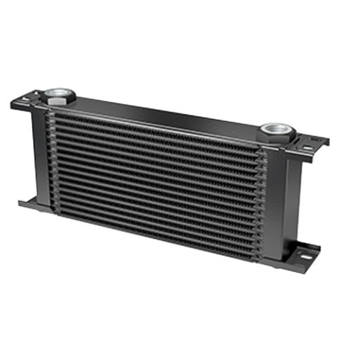 Fluid Cooler - ProLine STD 6 Series - 12.99 x 15.66 1.97 in - Plate Type - 22 mm x 1.50 Female Inlet / Outlet - Aluminum - Black Paint - Universal - Each
