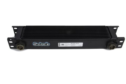 Fluid Cooler - ProLine STD 9 Series - 15.94 x 3.34 x 1.97 in - Plate Type - 22 mm x 1.50 Female Inlet / Outlet - Aluminum - Black Paint - Universal - Each