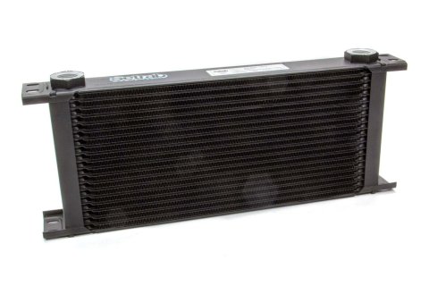 Fluid Cooler - ProLine STD 9 Series - 15.94 x 6.41 x 1.97 in - Plate Type - 22 mm x 1.50 Female Inlet / Outlet - Aluminum - Black Paint - Universal - Each