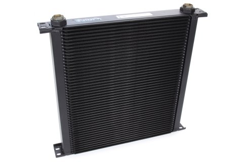 Fluid Cooler - ProLine STD 9 Series - 15.94 x 15.05 x 1.97 in - Plate Type - 22 mm x 1.50 Female Inlet / Outlet - Aluminum - Black Paint - Universal - Each