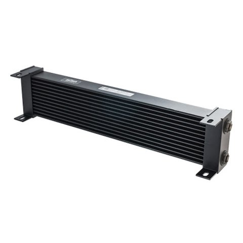 Fluid Cooler - ProLine SLM Series - 26.06 x 4.06 x 1.57 in - Plate Type - 22 mm x 1.50 Female Inlet / Outlet - Aluminum - Black Paint - Universal - Each