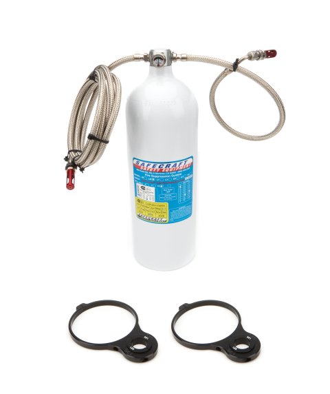 Fire Suppression System - Model LM - Fluoro FS - 10.0 lb Bottle - 21 in / 85 in Long Hoses - Automatic Thermal Activation - Fittings / Mount Included