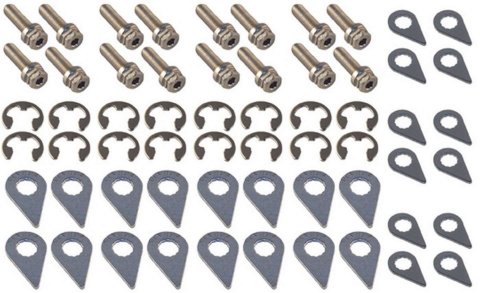 Header Bolt - Locking - 8 mm x 1.25 Thread - 25 mm Long - Hex Head - Steel - Nickel Plated - Ford Modular 1992-2004 - Set of 16