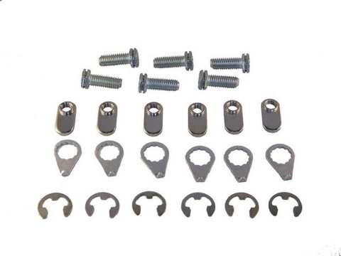Collector Bolt - Locking - 3/8-16 in Thread - 1 in Long - Hex Head - Steel - Nickel Plated - Set of 6