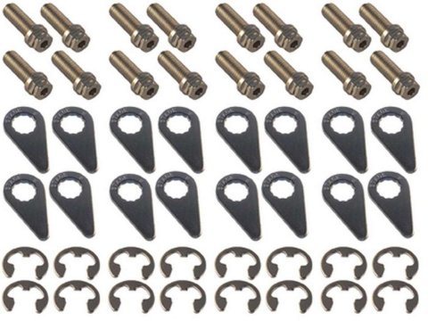 Header Bolt - Locking - 3/8-16 in Thread - 1 in Long - Hex Head - Stainless - Natural - Various Applications - Set of 16