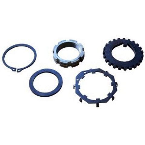 Spindle Nut - X-Lock - Keyed Washer / Locking Clip Included - Steel - Natural - Dana 44 Spindle - Kit