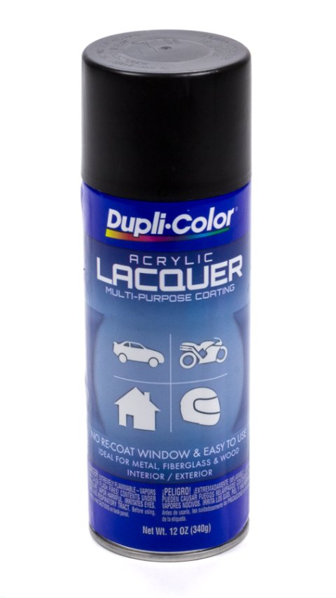 Paint - Dupli-Color - Acrylic Lacquer - Semi-Gloss Black - 12 oz Aerosol - Each