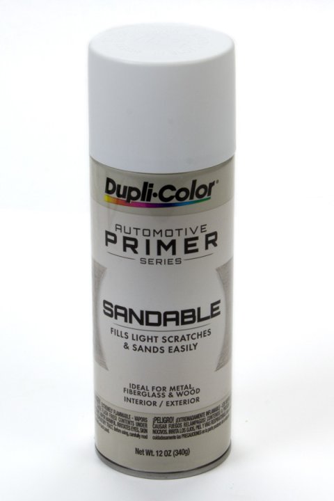 Paint - Dupli-Color - Primer Surfacer - Flat White - 12 oz Aerosol - Each