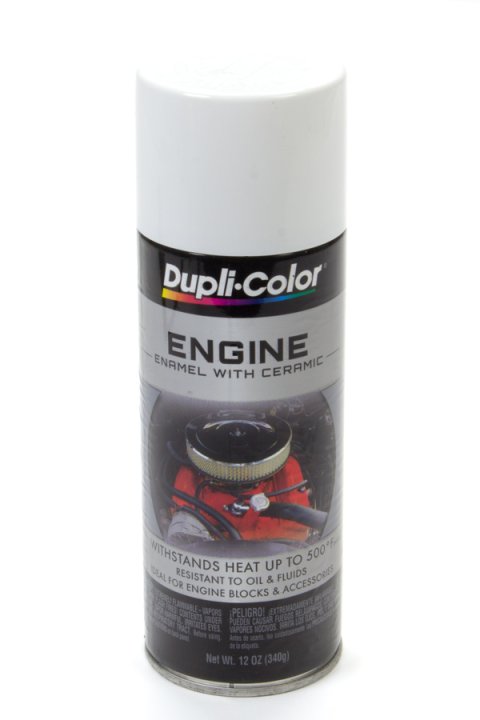 Paint - Dupli-Color - Engine - High Temperature - Enamel - Gloss White - 12 oz Aerosol - Each