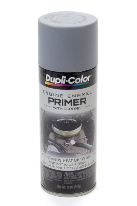 Paint - Dupli-Color - Engine - High Temperature - Enamel - Flat Gray - 12 oz Aerosol - Each