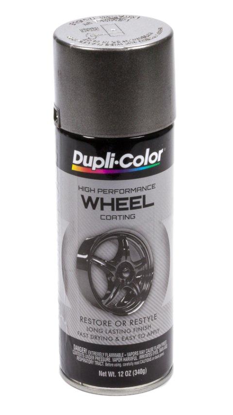 Paint - Dupli-Color High Performance Wheel Coating - Acrylic Enamel - Gloss Graphite - 12 oz Aerosol - Each