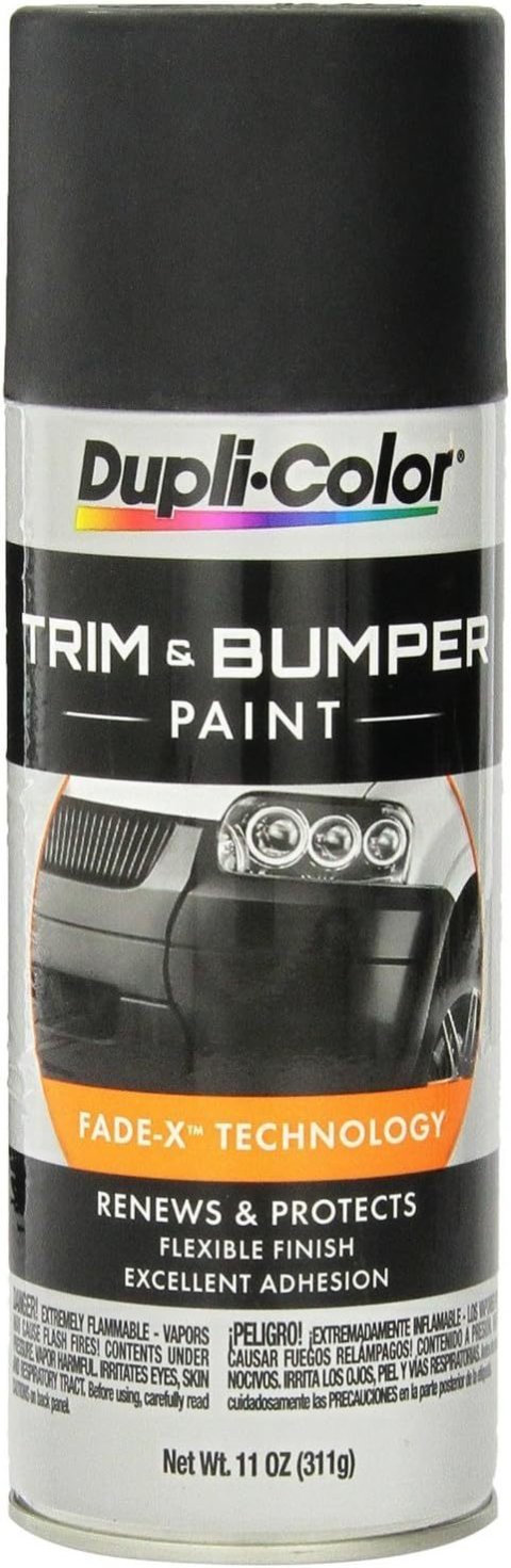 Paint - Dupli-Color - Trim and Bumper Paint - Lacquer - Black - 12 oz Aerosol - Each