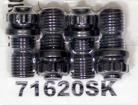 Rocker Arm Adjuster - 7/16-20 in Thread - 1.100 in Long - 5/16 in Cup - Steel - Harland Sharp Adjustable Rockers - Set of 4