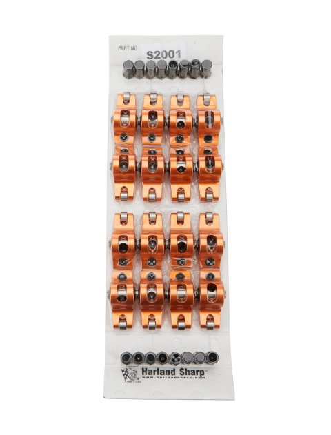 Rocker Arm - Original - 7/16 in Stud Mount - 1.70 Ratio - Full Roller - Aluminum - Orange Anodized - Big Block Chevy - Set of 16