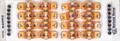 Rocker Arm - Original - 7/16 in Stud Mount - 1.80 Ratio - Full Roller - Aluminum - Orange Anodized - Big Block Chevy - Set of 16
