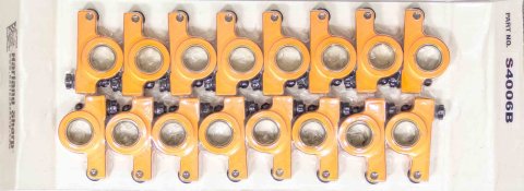 Rocker Arm - Original - Shaft Mount - 1.76 Ratio - Roller Tip - Aluminum - Orange Anodized - Ford FE-Series - Set of 16