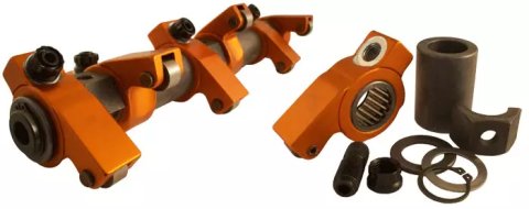 Rocker Arm - Heavy Duty - Shaft Mount - 1.55 Ratio - Roller Tip - Aluminum - Orange Anodized - Buick V6 - Kit
