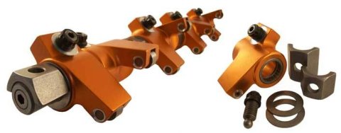 Rocker Arm - Heavy Duty - Shaft Mount - 1.50 Ratio - Roller Tip - Aluminum - Orange Anodized - Mopar B / RB-Series Indy 440-1 - Kit