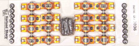 Rocker Arm - Original - Pedestal Mount - 1.70 Ratio - Full Roller - Aluminum - Orange Anodized - V8 - Dodge Magnum 1992-2003 - Set of 16