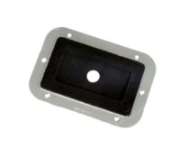 Fuel Pump Drive Cable Grommet - 1 Hole - 3.25 x 2.25 in Rectangle - 0.125 in Thick - Aluminum / Rubber - Black / Natural - Each