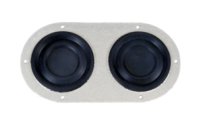 Firewall Grommet - 2 in Hole - Blank - 5.75 x 3 in Oval - 0.12 in Thick - Aluminum / Rubber - Black / Natural - Each