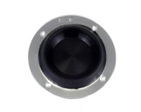 Firewall Grommet - 1 Hole - 2 in OD - 0.12 in Thick - Flat - Aluminum / Rubber - Black / Natural - Each