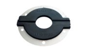 Firewall Grommet - 1 Split Hole - 3 in OD - 1 in ID - 0.175 in Thick - Flat - Aluminum / Rubber - Black / Natural - Each