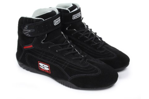 Driving Shoe - Adrenaline - High-Top - SFI 3.3/5 - Suede Outer - Nomex Inner - Black - Size 11.5 - Pair