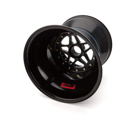 Wheel - 15 x 15 in - 5.000 in Backspace - 42 Spline - Inner Beadlock - Aluminum - Black Anodized - Each