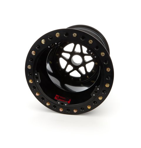 Wheel - 15 x 17 in - 5.000 in Backspace - 42 Spline - Beadlock - Aluminum - Black Anodized - Each
