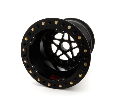 Wheel - 15 x 17 in - 6.000 in Backspace - 42 Spline - Beadlock - Aluminum - Black Anodized - Each