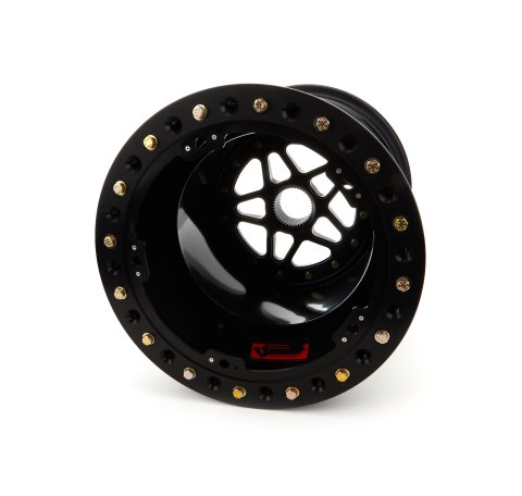 Wheel - 15 x 18 in - 5.000 in Backspace - 42 Spline - Beadlock - Aluminum - Black Anodized - Each