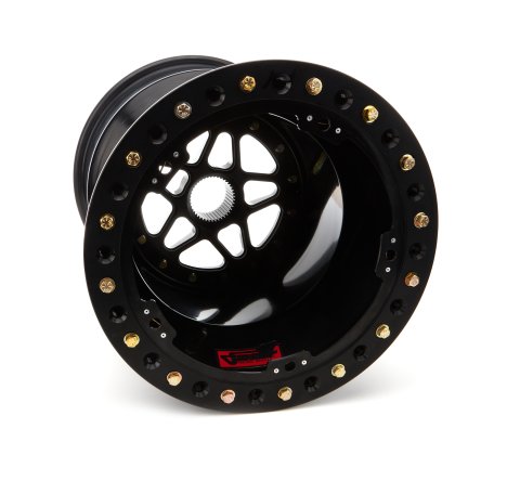 Wheel - 15 x 18 in - 6.000 in Backspace - 42 Spline - Beadlock - Aluminum - Black Anodized - Each