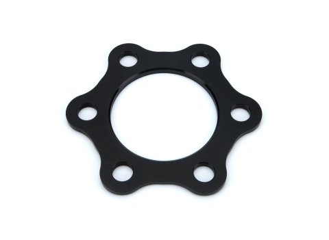 Wheel Spacer - 6 x 5.00 in Bolt Pattern - 0.25 in Thick - Aluminum - Black Anodized - Each