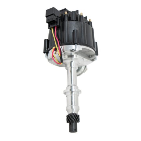 Distributor - Ready-To-Run - Magnetic Pickup - Vacuum Advance - HEI Style Terminal - Black - Chevy V8 - Each