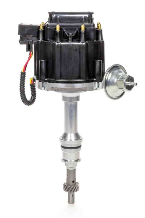 Distributor - Ready-To-Run - Magnetic Pickup - Vacuum Advance - HEI Style Terminal - Black - Small Block Ford - Each