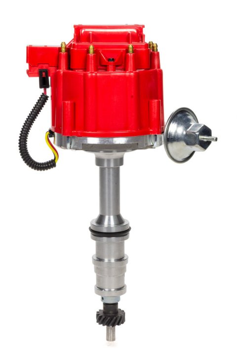 Distributor - Ready-To-Run - Magnetic Pickup - Vacuum Advance - HEI Style Terminal - Black - Ford FE-Series - Each