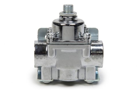 Fuel Pressure Regulator - 5 to 9 psi - In-Line - 3/8 in NPT Inlet / Outlet - Aluminum - Chrome - Gas - Each