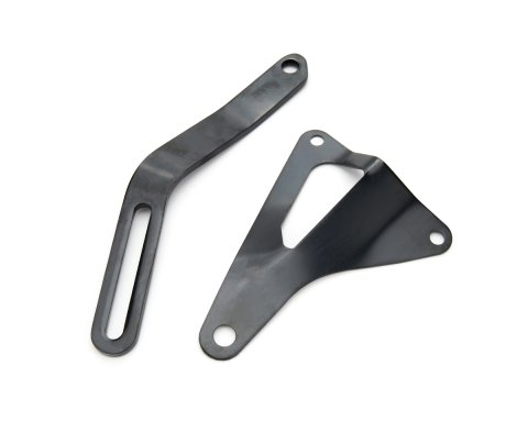 Alternator Bracket - Driver Side - Upper / Lower - Head Mount - Steel - Black Paint - Small Block Ford - Kit