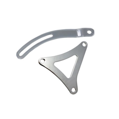 Alternator Bracket - Passenger Side - Block Mount - Steel - Chrome - Mopar B / RB-Series - Kit