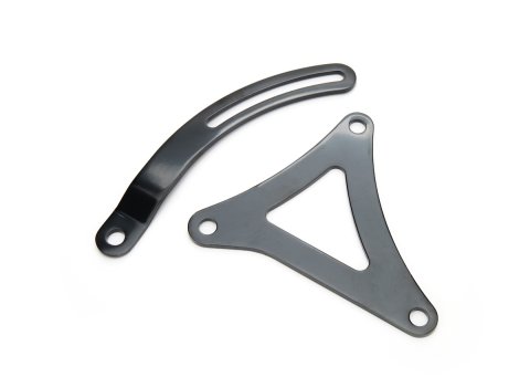 Alternator Bracket - Passenger Side - Block Mount - Steel - Black Paint - Mopar B / RB-Series - Kit